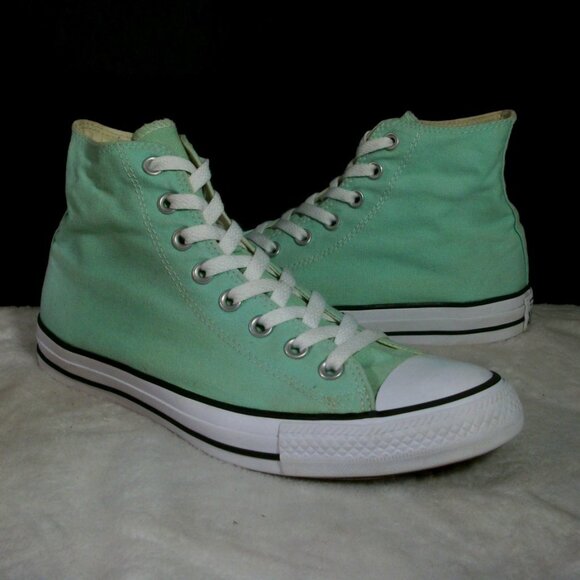 CONVERSE CHUCK TAYLOR ALL STAR BEACH GLASS CANVAS HI M8.5 W10.5 136561F FREE SHI - Picture 1 of 8